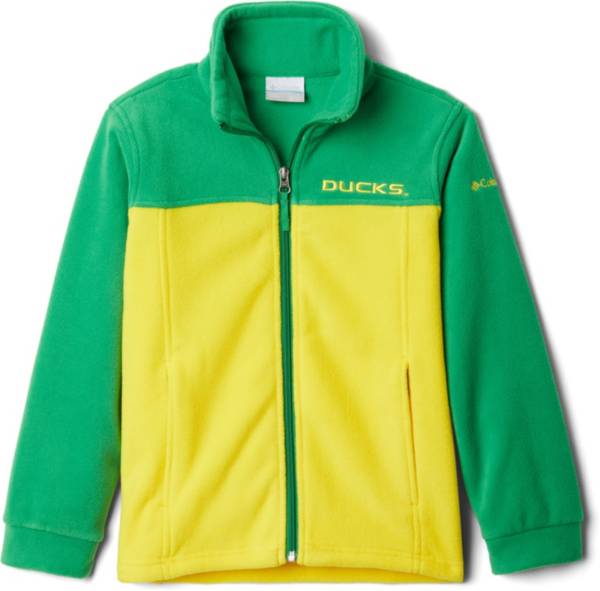 Columbia Youth Oregon Ducks Green Flanker Full-Zip Fleece Jacket