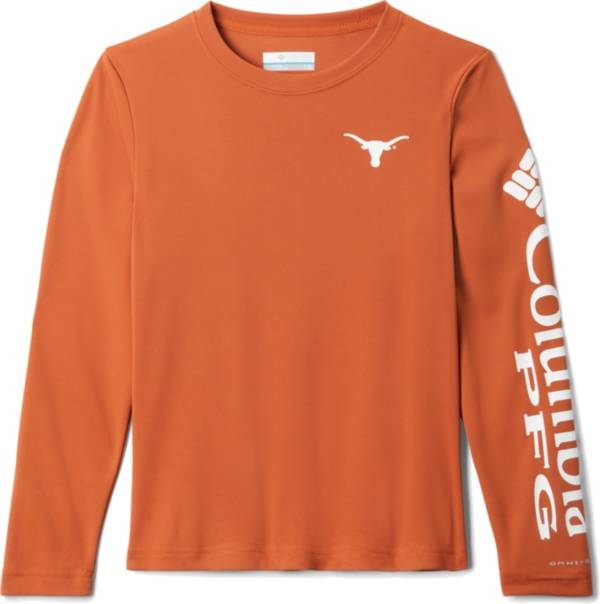 Columbia Youth Texas Longhorns Terminal Tackle Orange Long Sleeve T-Shirt product image