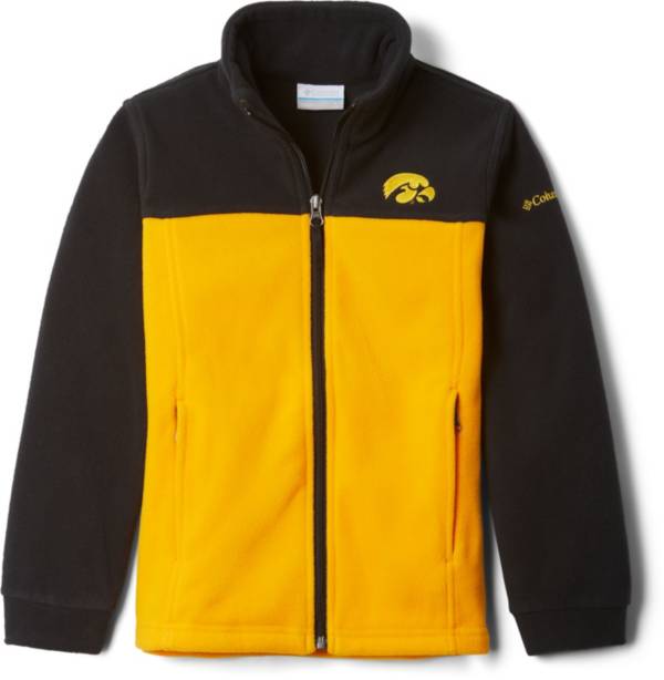 Columbia Youth Iowa Hawkeyes Black Flanker Full-Zip Fleece