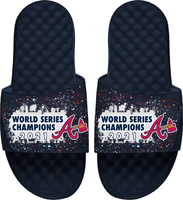 ISlide 2021 World Series Champions Atlanta Braves Navy Sandals