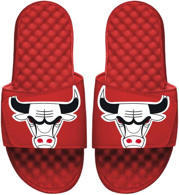 ISlide 2021-22 City Edition Chicago Bulls Red Logo Slide Sandals