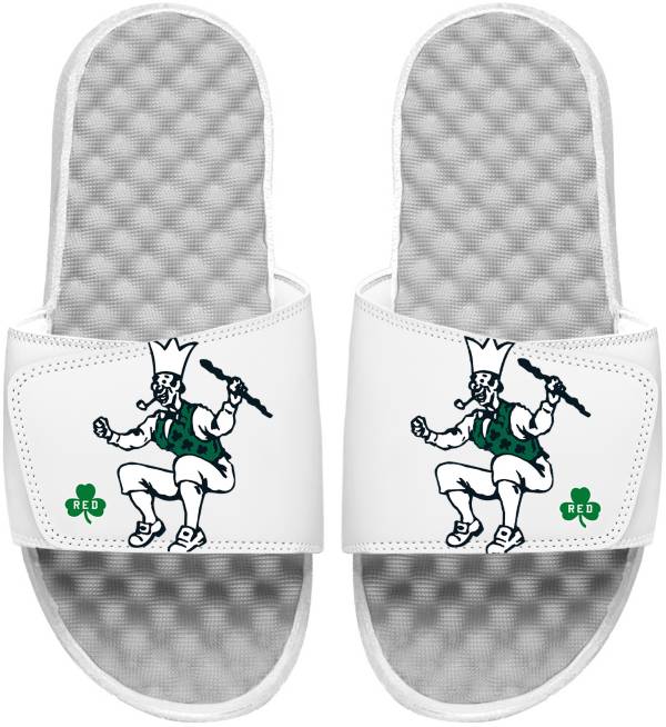 ISlide 2021-22 City Edition Boston Celtics White Logo Slide Sandals