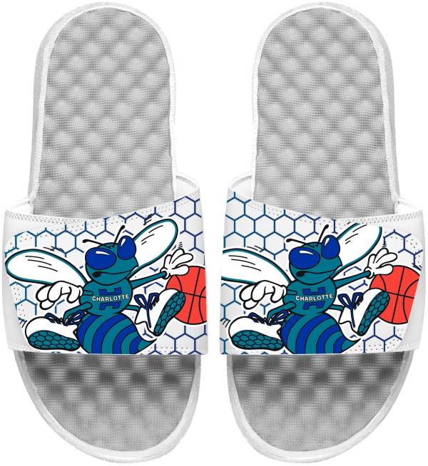 ISlide 2021-22 City Edition Charlotte Hornets White Logo Slide Sandals