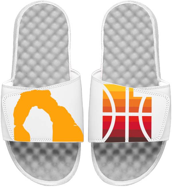 ISlide 2021-22 City Edition Utah Jazz White Logo Slide Sandals