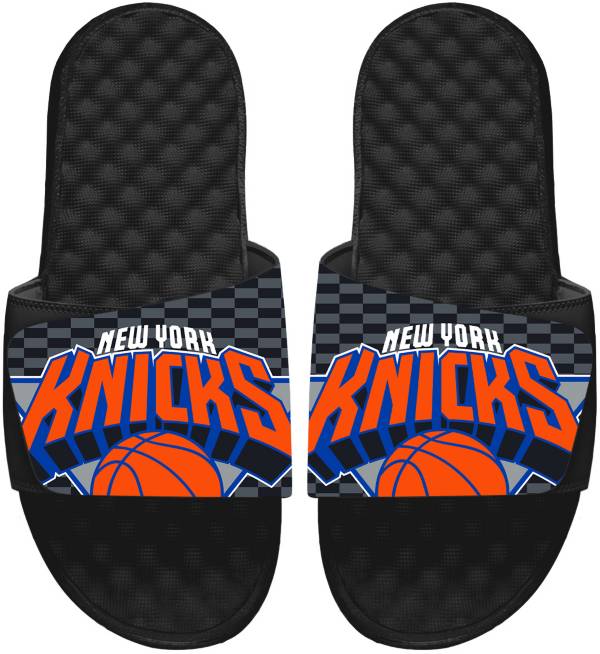 ISlide 2021-22 City Edition New York Knicks Black Logo Slide Sandals