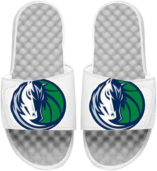 ISlide 2021-22 City Edition Dallas Mavericks White Logo Slide Sandals