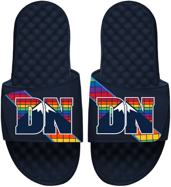 ISlide 2021-22 City Edition Denver Nuggets Navy Logo Slide Sandals