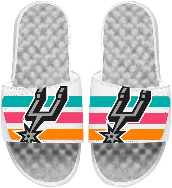 ISlide 2021-22 City Edition San Antonio Spurs White Logo Slide Sandals