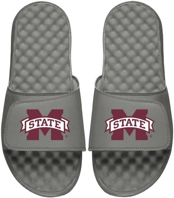 ISlide Mississippi State Bulldogs Grey Logo Slide Sandals