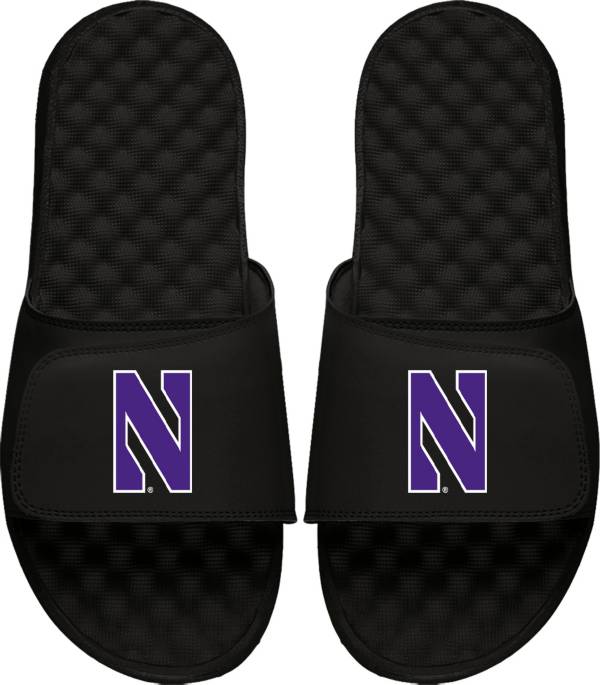 ISlide Northwestern Wildcats Logo Slide Black Sandals