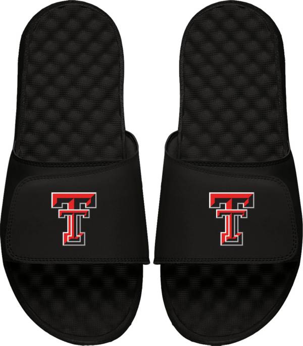 ISlide Texas Tech Red Raiders Logo Slide Black Sandals