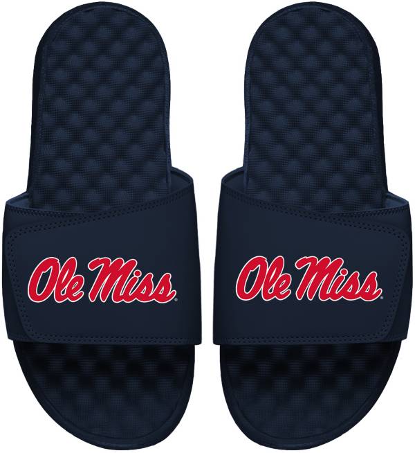 ISlide Youth Ole Miss Rebels Navy Logo Slide Sandals