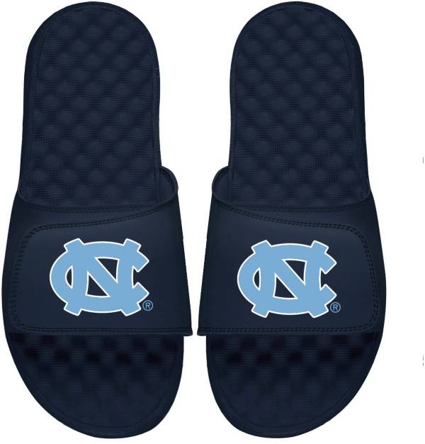 ISlide Youth North Carolina Tar Heels Navy Logo Slide Sandals