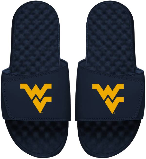 ISlide Youth West Virginia Mountaineers Navy Logo Slide Sandals