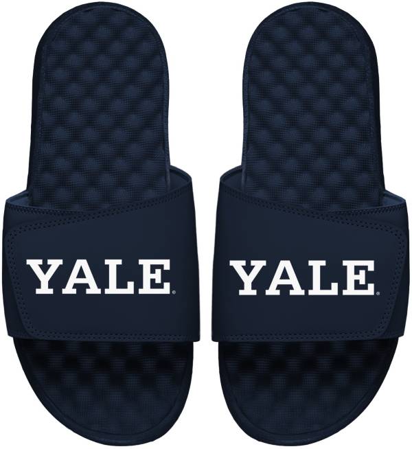 ISlide Youth Yale Bulldogs Navy Logo Slide Sandals