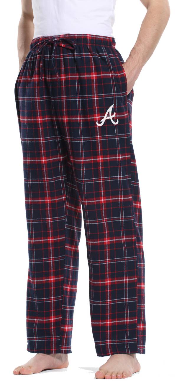 Concepts Sports Men's Atlanta Braves Navy Flannel Pants