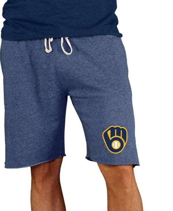 Concepts Sport Men's Milwaukee Brewers Navy Mainstream Terry Shorts