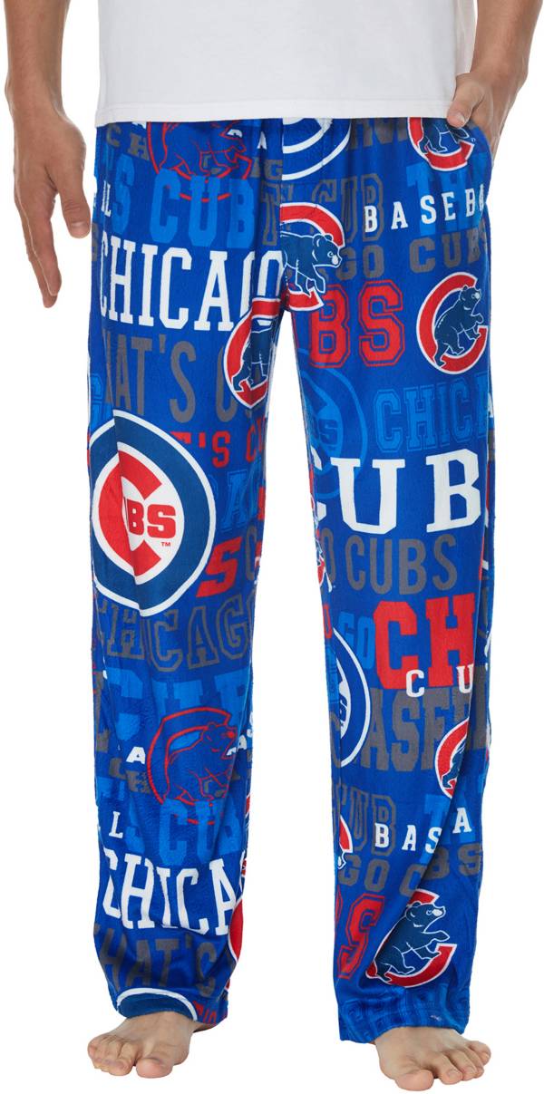 Concepts Men's Chicago Cubs Royal Ensemble All Over Print Pants