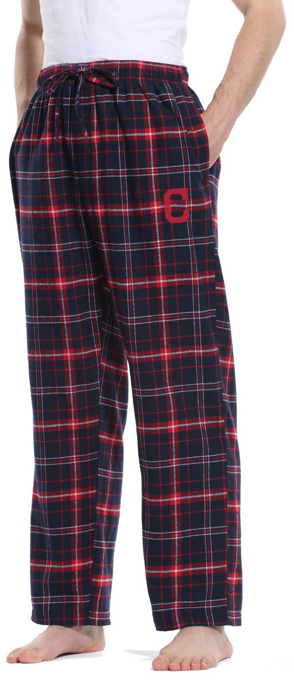 Concepts Sports Men's Cleveland Indians Navy Flannel Pants