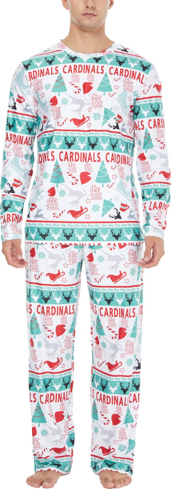 Concepts Sport Men's St. Louis Cardinals Holiday Advent Pant and Long Sleeve T-Shirt Sleep Set