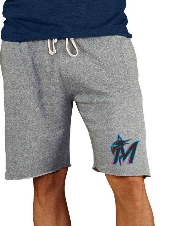 Concepts Sport Men's Miami Marlins Grey Mainstream Terry Shorts