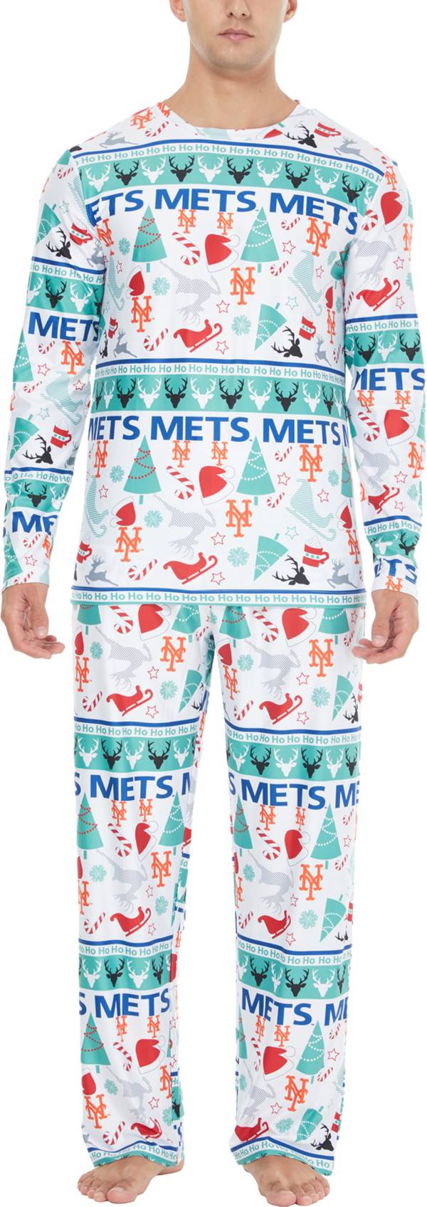 Concepts Sport Men's New York Mets Holiday Advent Pant and Long Sleeve T-Shirt Sleep Set