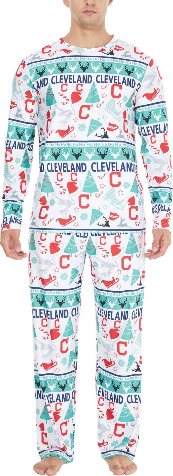 Concepts Sport Men's Cleveland Indians Holiday Advent Pant and Long Sleeve T-Shirt Sleep Set product image