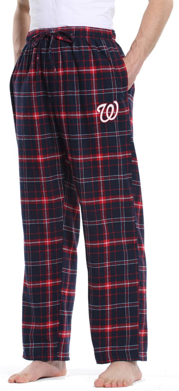 Concepts Sports Men's Washington Nationals Navy Flannel Pants