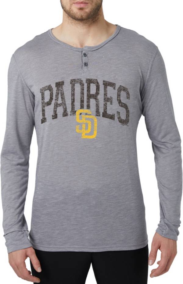 Concepts Men's San Diego Padres Grey Henley Long Sleeve Shirt product image