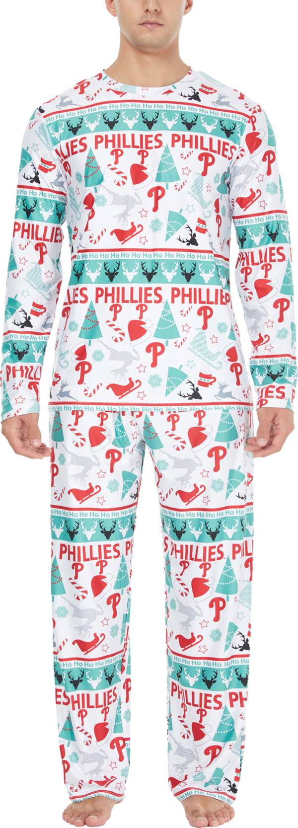 Concepts Sport Men's Philadelphia Philles Holiday Advent Pant and Long Sleeve T-Shirt Sleep Set