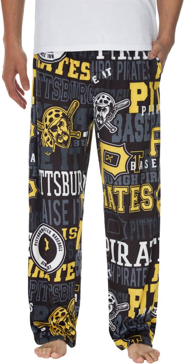 Concepts Men's Pittsburgh Pirates Black Ensemble All Over Print Pants