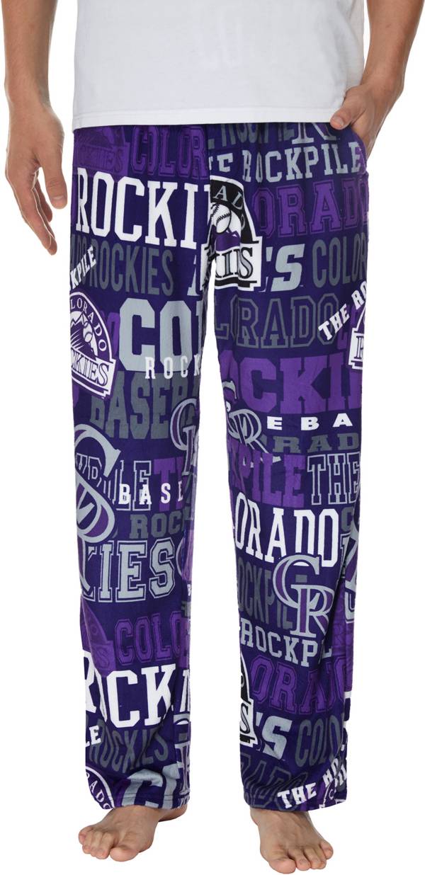 Concepts Men's Colorado Rockies Purple Ensemble All Over Print Pants