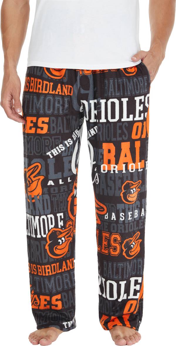 Concepts Men's Baltimore Orioles Black Ensemble All Over Print Pants