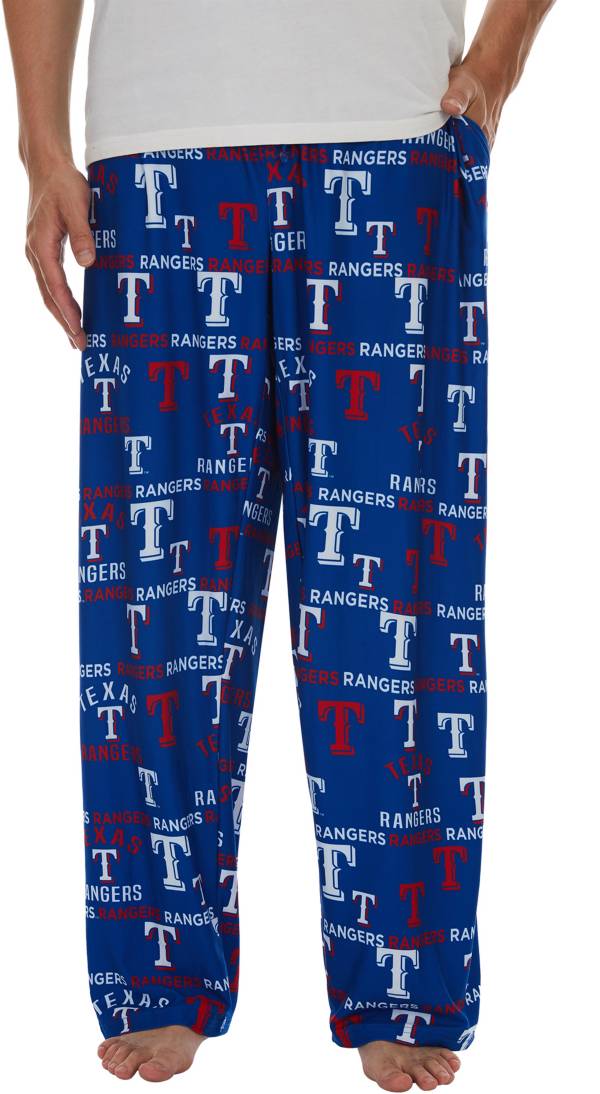 Concepts Men's Texas Rangers Royal Flagship All Over Print Pants