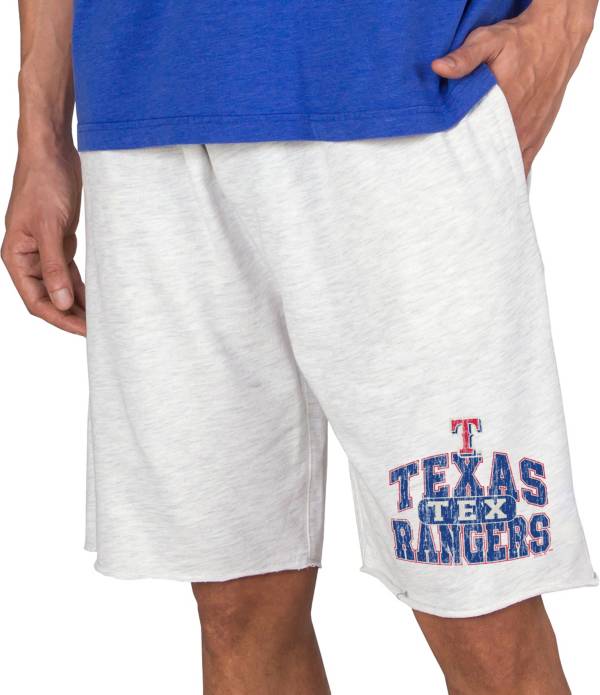 Concepts Men's Texas Rangers White Terry Shorts