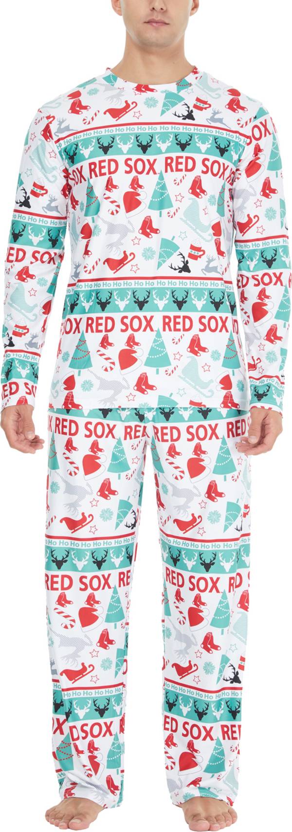 Concepts Sport Men's Boston Red Sox Holiday Advent Pant and Long Sleeve T-Shirt Sleep Set