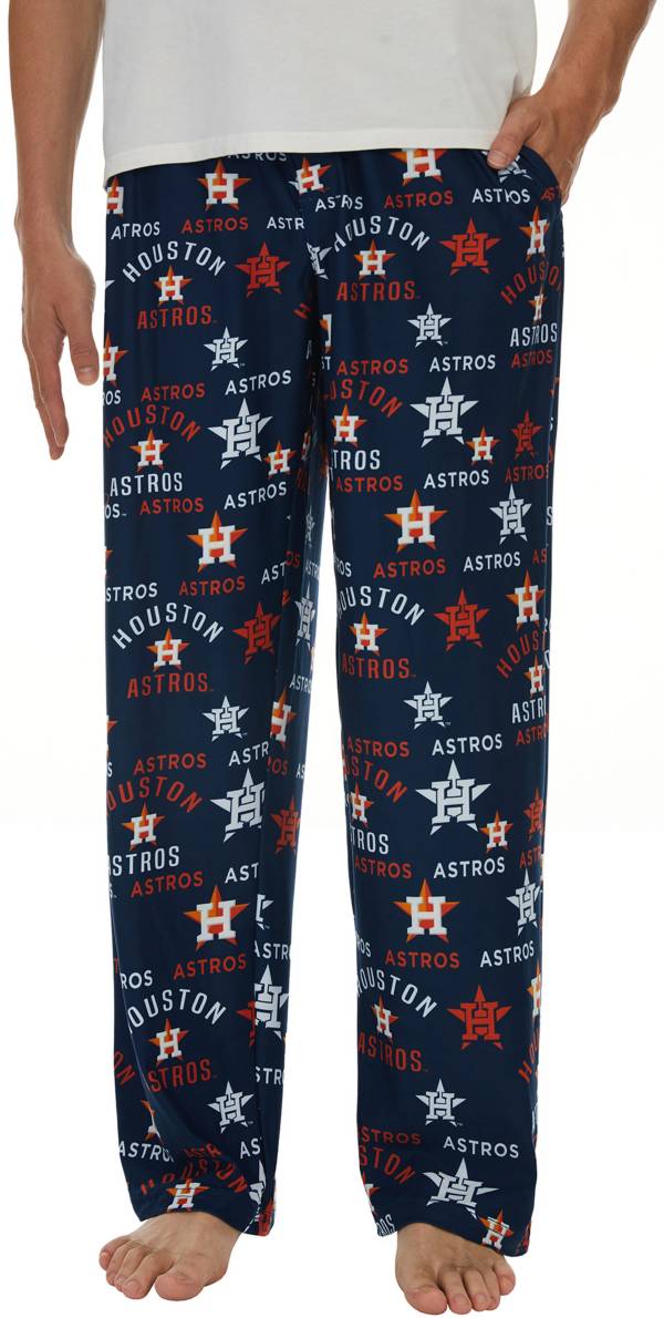 Concepts Men's Houston Astros Navy Flagship All Over Print Pants