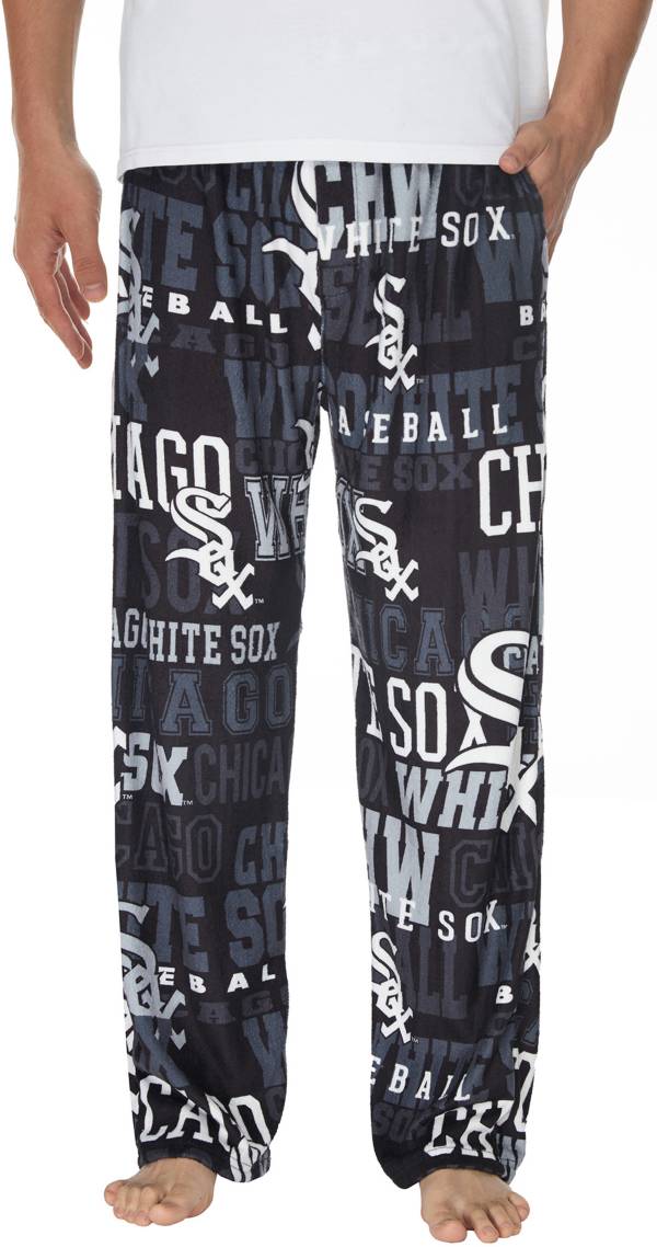 Concepts Men's Chicago White Sox Black Ensemble All Over Print Pants