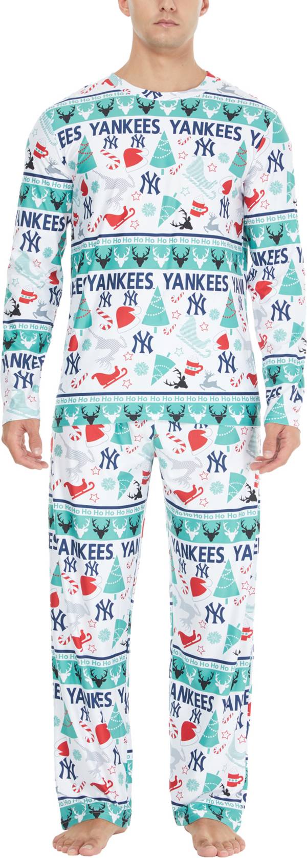 Concepts Sport Men's New York Yankees Holiday Advent Pant and Long Sleeve T-Shirt Sleep Set