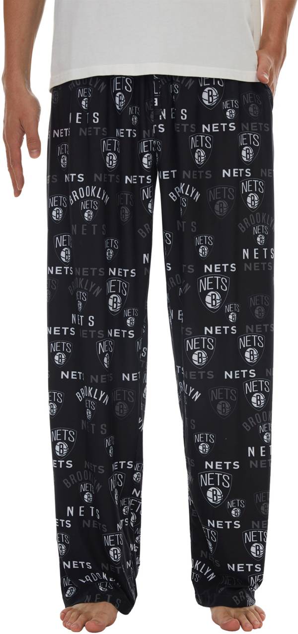 Concepts Sport Men's Brooklyn Nets Black Sleep Pants