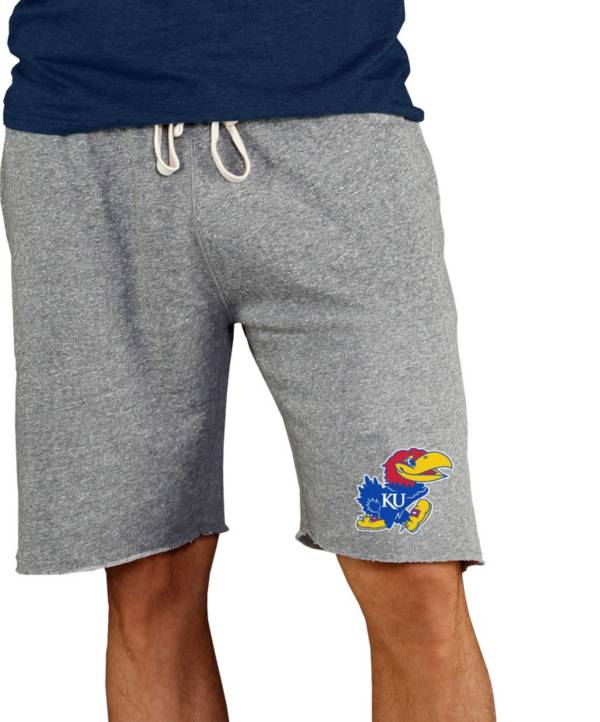 Concepts Sport Men's Kansas Jayhawks Grey Mainstream Terry Shorts product image