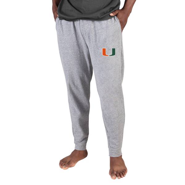 Concepts Sport Men's Miami Hurricanes Grey Mainstream Cuffed Pants product image