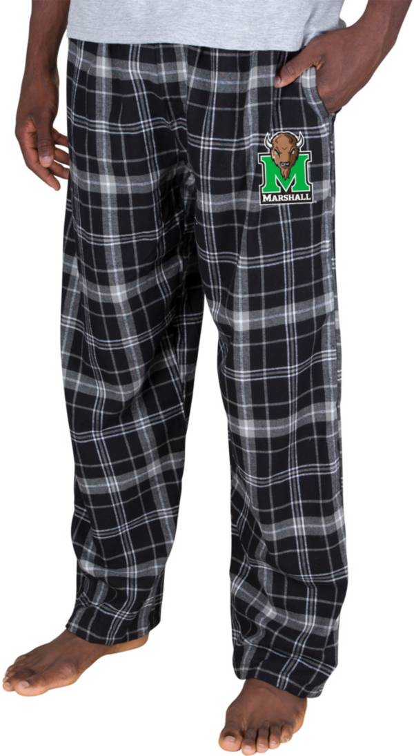 Concepts Sport Men's Marshall Thundering Herd Black Ultimate Embroidered Sleep Pants