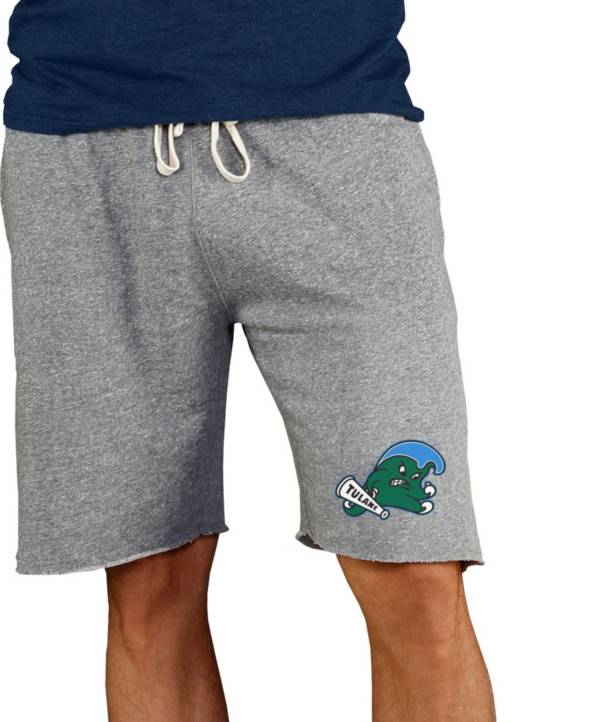 Concepts Sport Men's Tulane Green Wave Grey Mainstream Terry Shorts