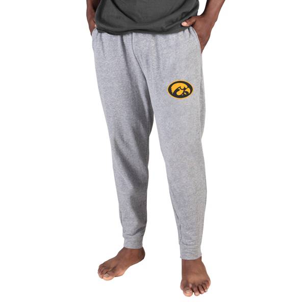 Concepts Sport Men's Iowa Hawkeyes Grey Mainstream Cuffed Pants