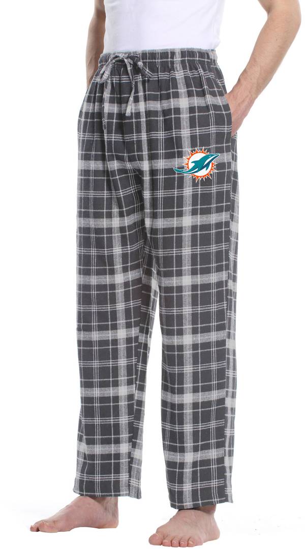 Concepts Sport Men's Miami Dolphins Ultimate Charcoal Flannel Pants