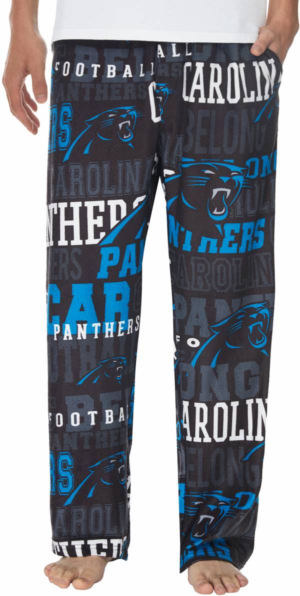 Concepts Sport Men's Carolina Panthers Ensemble Black Fleece Pants