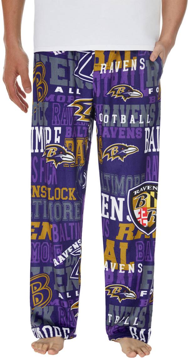 Concepts Sport Men's Baltimore Ravens Ensemble Purple Fleece Pants