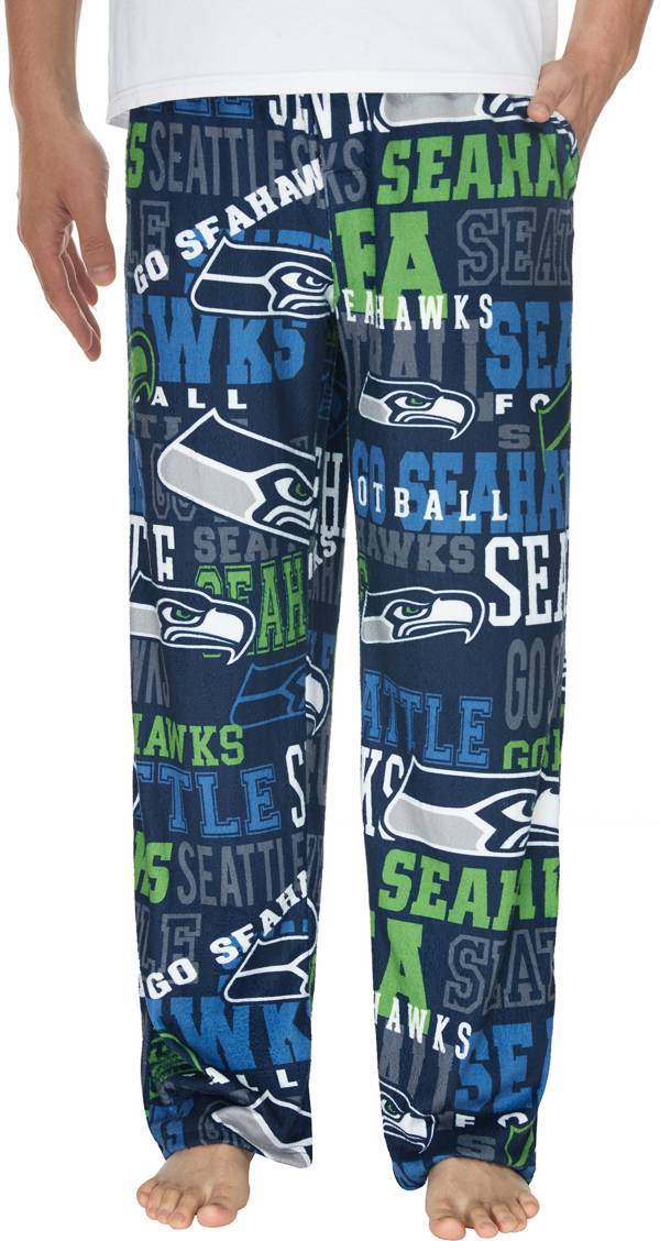 Concepts Sport Men's Seattle Seahawks Ensemble Navy Fleece Pants