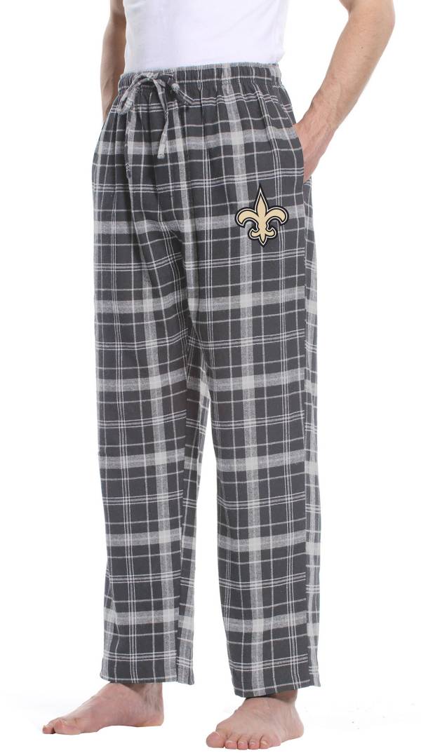 Concepts Sport Men's New Orleans Saints Ultimate Charcoal Flannel Pants